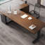 Bureau de direction en L en bois massif avec tiroirs-1179151977-1179151987