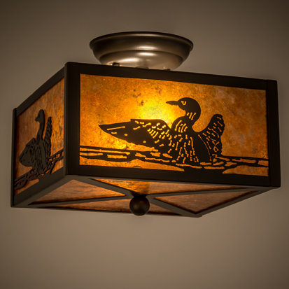 Rustic Lodge 2 - Light Semi Flush Mount