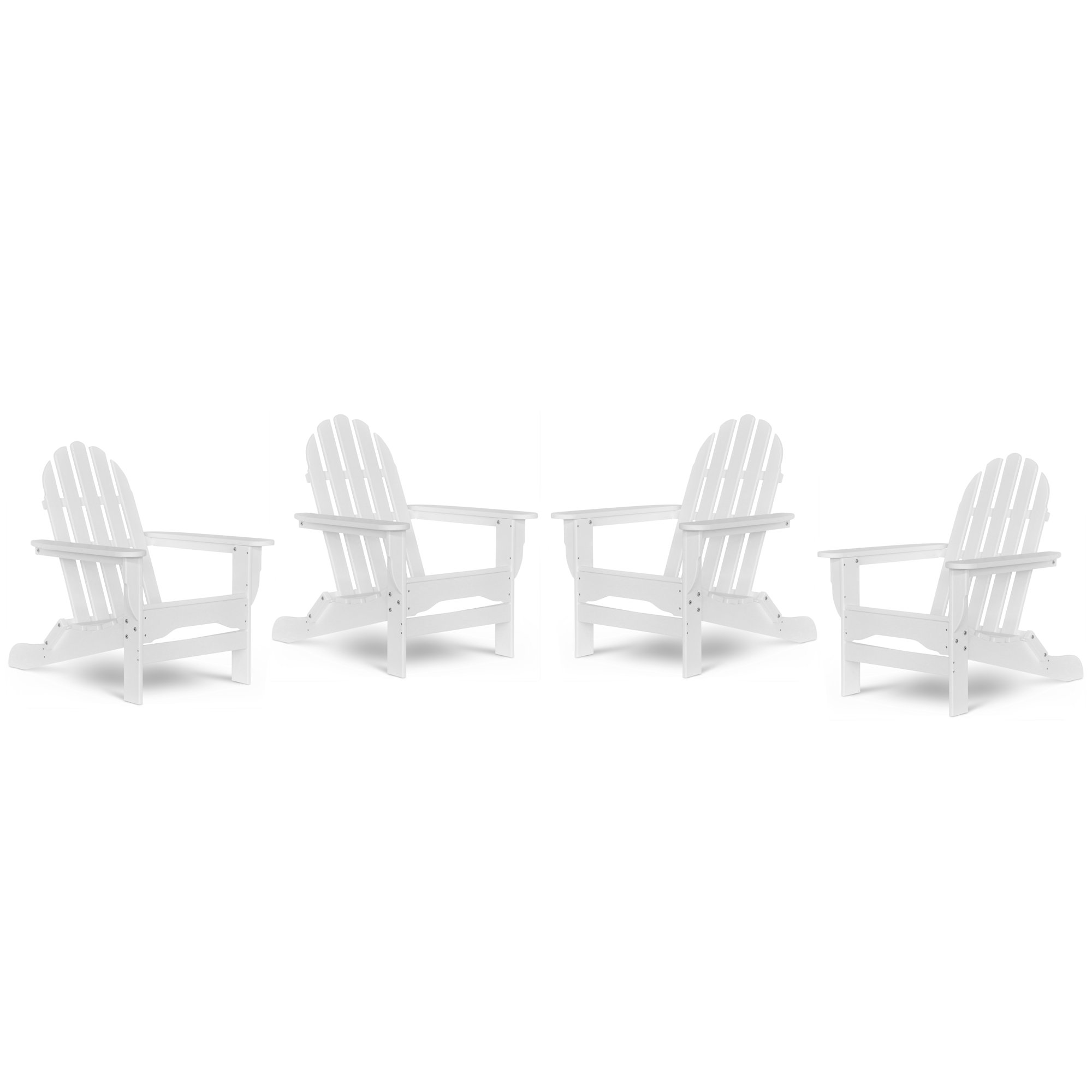 Brunt Outdoor Adirondack Set, White