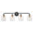 4-Light Bath Vanity Fixture with Clear Glass