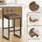 Sturdy Modern Low-Back Counter Height Bar Stools with Metal Frame and Faux Leather Upholstery-1014882654