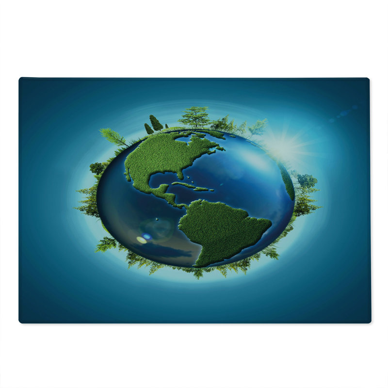 Planche à découper Ambesonne Earth Large Blue Seas Fresh Continent