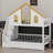 House-Style Bunk Bed with Integrated Storage Stairs and Pull-Out Trundle