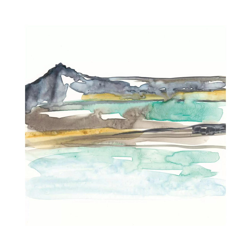 Mountains To Sea VII by Jennifer Goldberger - Wrapped Canvas Painting, 66.04 cm H x 66.04 cm W x 1.91 cm D