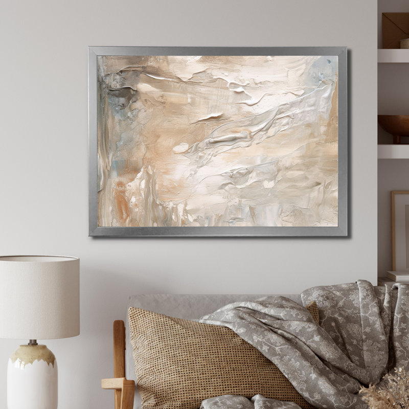 «Serene Sens sensibilité in Gentle Retro Tones I», reproduction sur toile, H 34 po x l 44 po x P 1,5 po, Cadre simple argenté