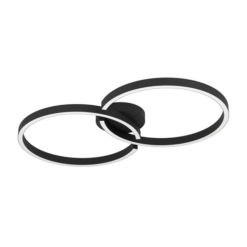 Denean LED Flush Mount, Black