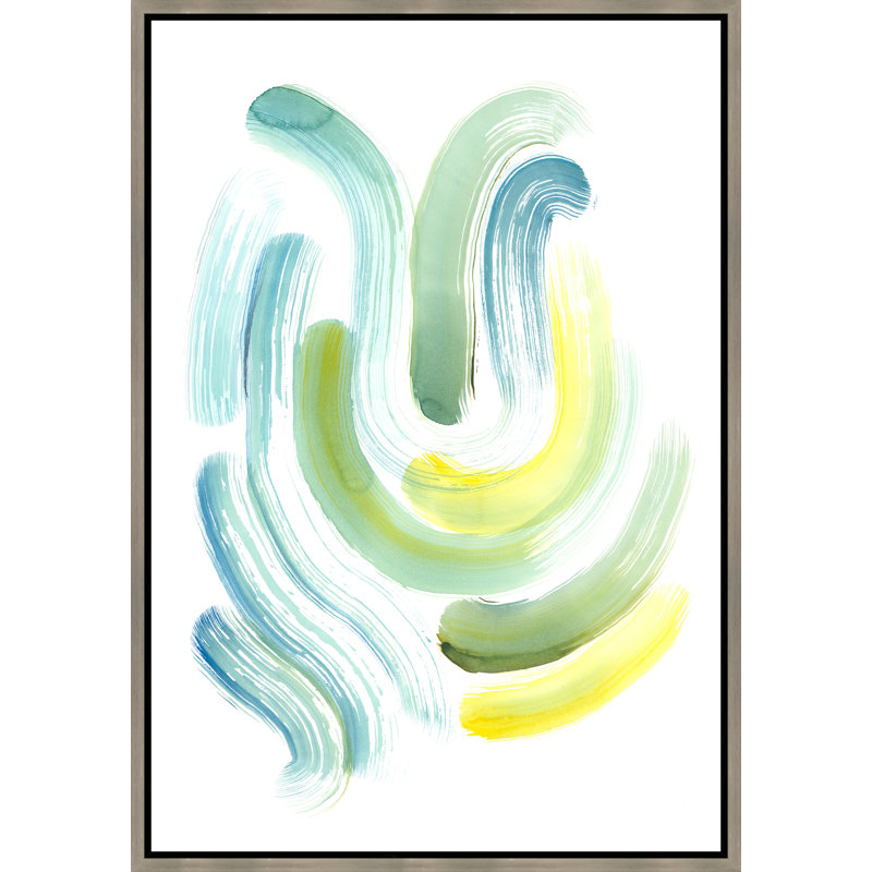 Vague verte II par Elena Carlie - Peinture sur toile, H 45,75 po x l 31,75 po, Image au gel brossé