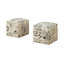 Repose-pieds cubique 12 po beige et noir