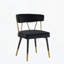 Chaise d'appoint rembourrée en velours Glam-129201175-129201177