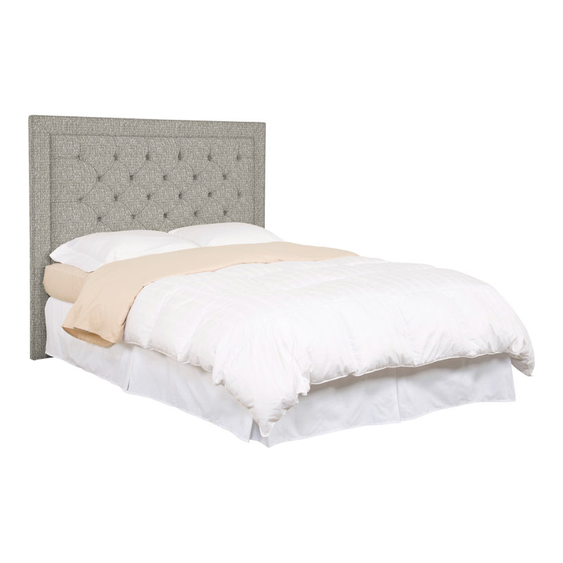Hillary/Hank Queen Upholstered Panel Headboard, Tarbee Pebble