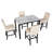 4 - Person Marble Top Four Leg Dining Set