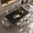 11-Piece Modern Extendable Dining Set, 94.5" Black Marble Look Table with 10 Grey Upholstered Chairs, Tapered Legs-1475895945-1475895944