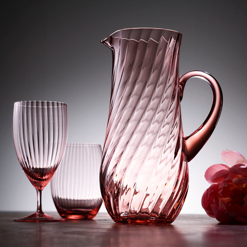 Quinn Handmade Crystal Drinking Glass, Rose