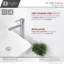 Robinet de salle de bain élégant en acier inoxydable brossé à poignée simple 11 po-55551429