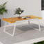 Table de salle à manger à panneaux à lattes - P 30,32 po x H 69,02 po moderne 35,28 po