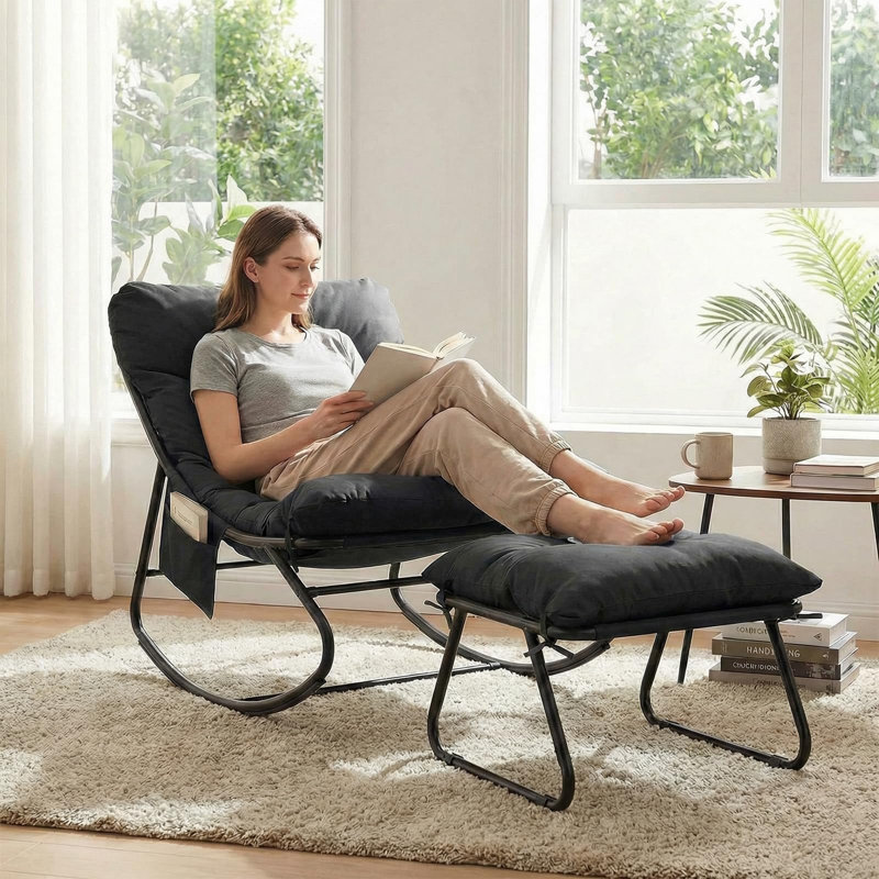 Iron Rocking Chair, Black