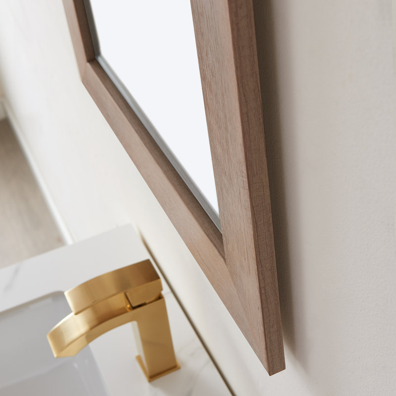 Engineered Wood Wall Mirror, 36" x 24", North American Logs