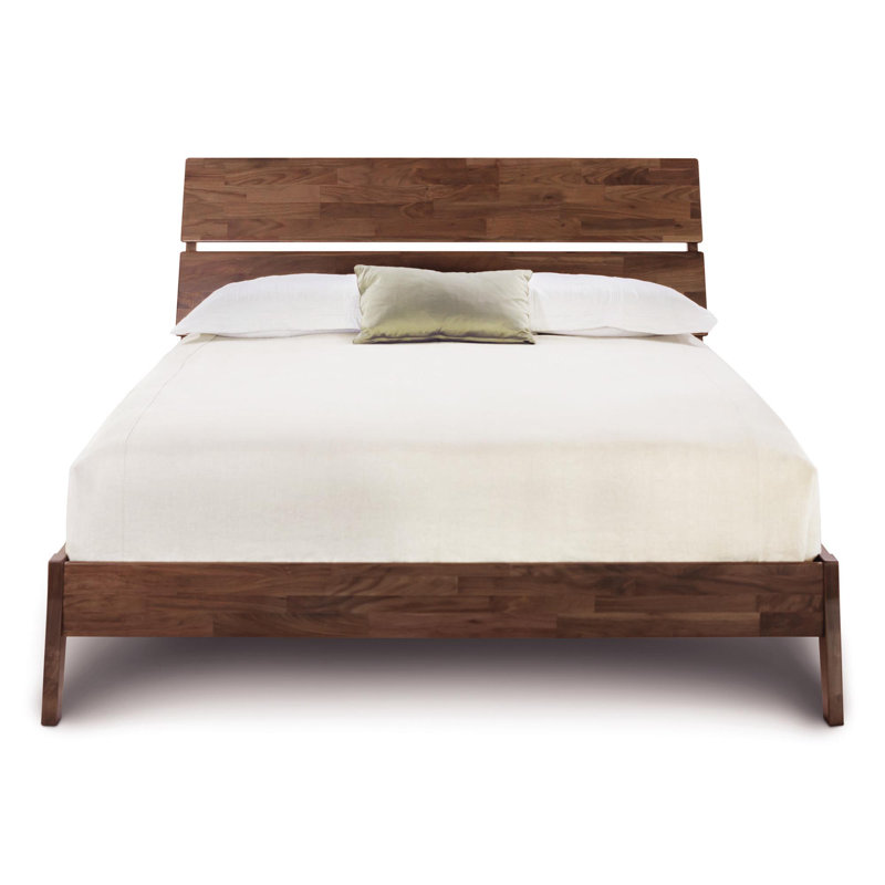 Linn Solid Wood Bed, King, Natural Walnut