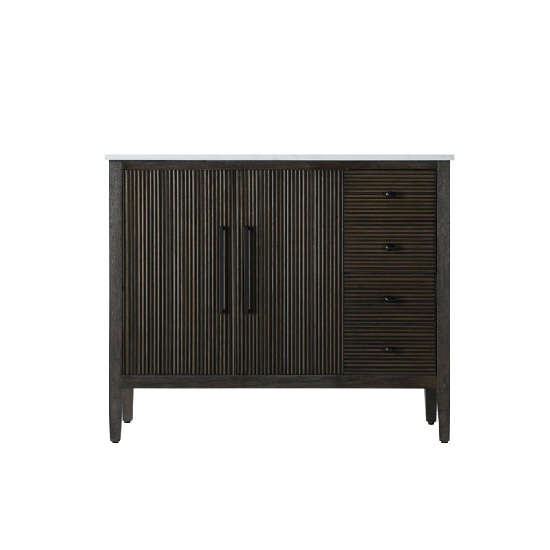 42 inch Single Bathroom Vanity, Chocolate Oak