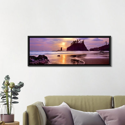 " Silhouette of sea stacks at sunset, Second Beach, Olympic National Park, Washington State, USA #2 " Color Photography Print