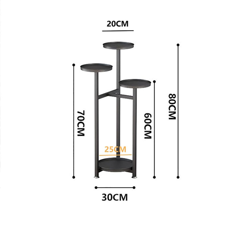 Étagère à plantes à plusieurs niveaux, support d'angle en métal robuste pour pots de fleurs, idéale pour terrasse, jardin, balcon, salon ou chambre.