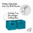 RiverRidge Kids Reading Book Nook Cushioned Toy Storage Bench with Cubby Organizers and 2 Fabric Bins- White-92440291