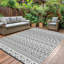 Tapis de camping, tapis de plage, tapis d'extérieur en paille de plastique noir et blanc Boho-482687814