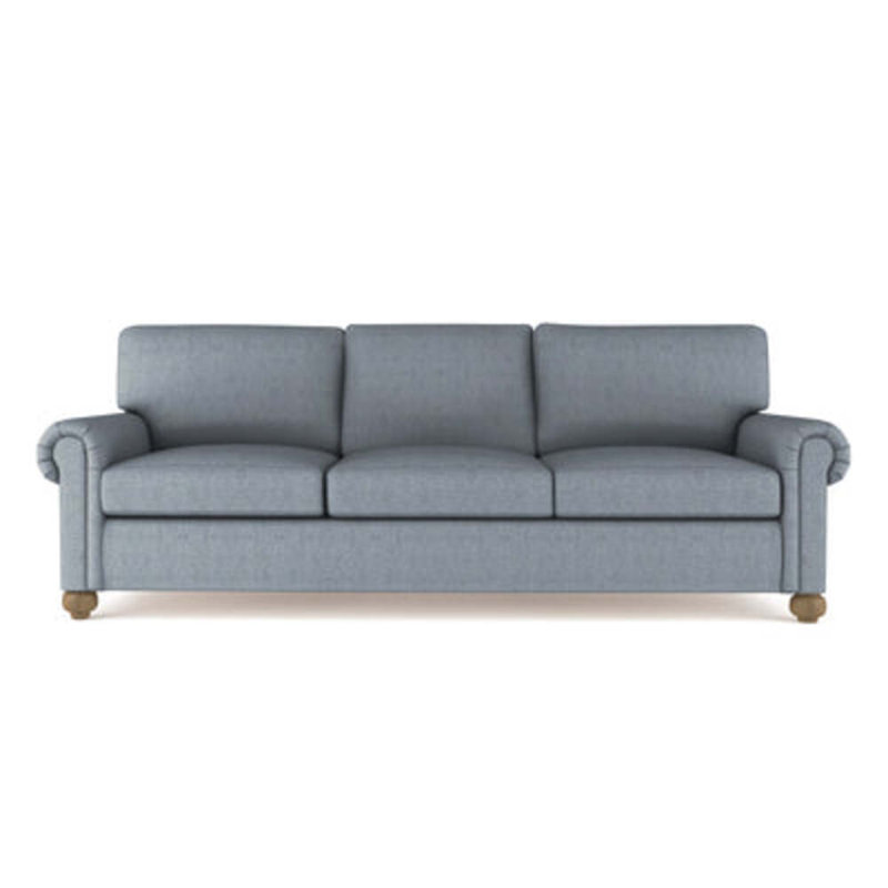 Canapé Leroy, H 36 po x l 84 po x P 43 po, Brume moelleuse en velours, Naturel