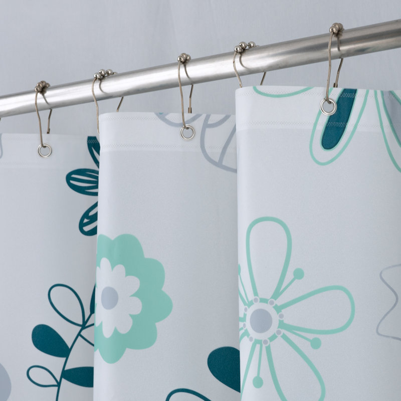 Rideau de douche imperméable Paulk Peva, Bleu