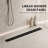 Majesta 32" Matte Black linear grid drain-126309747