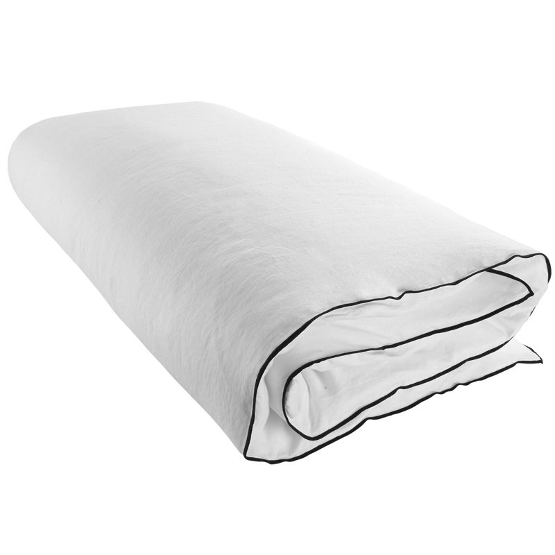 Dziedzic 100% Linen Solid Colour Duvet Cover, White