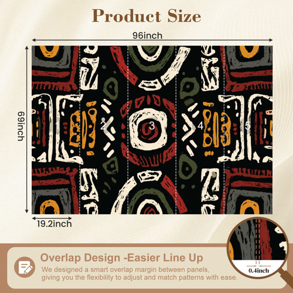 Red Barrel Studio Peel and Stick Wallpaper African geometric print ...