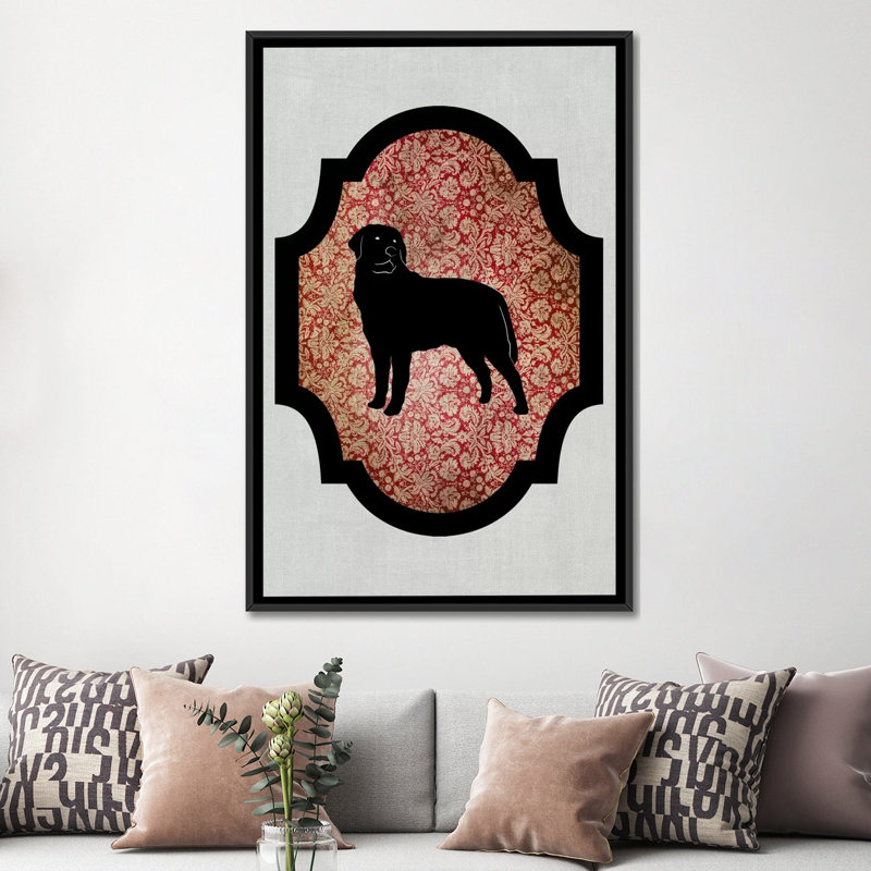 5by5collective «Rottweiler II», impression sur toile tendue, H 60 po x l 40po x P 1,5 po, Toile avec cadre noir, Pas de tapis