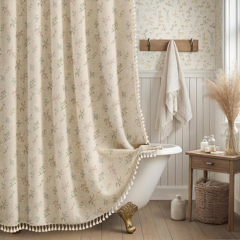 Rideau de douche Floral Farmhouse Vintage, rideaux de douche Spring