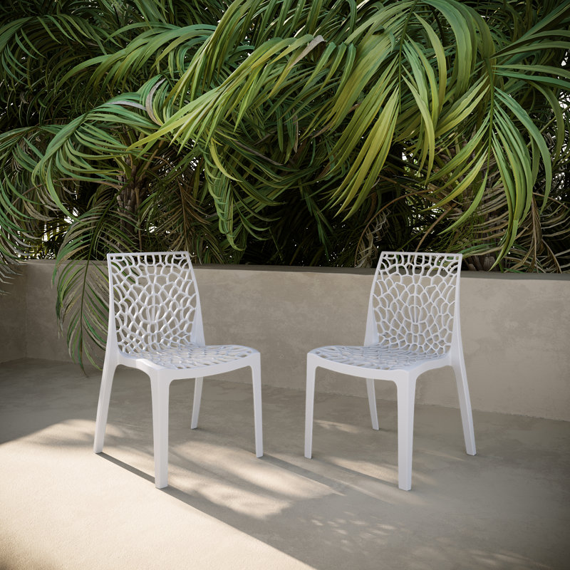 Chaise de patio Ashvath, Blanc