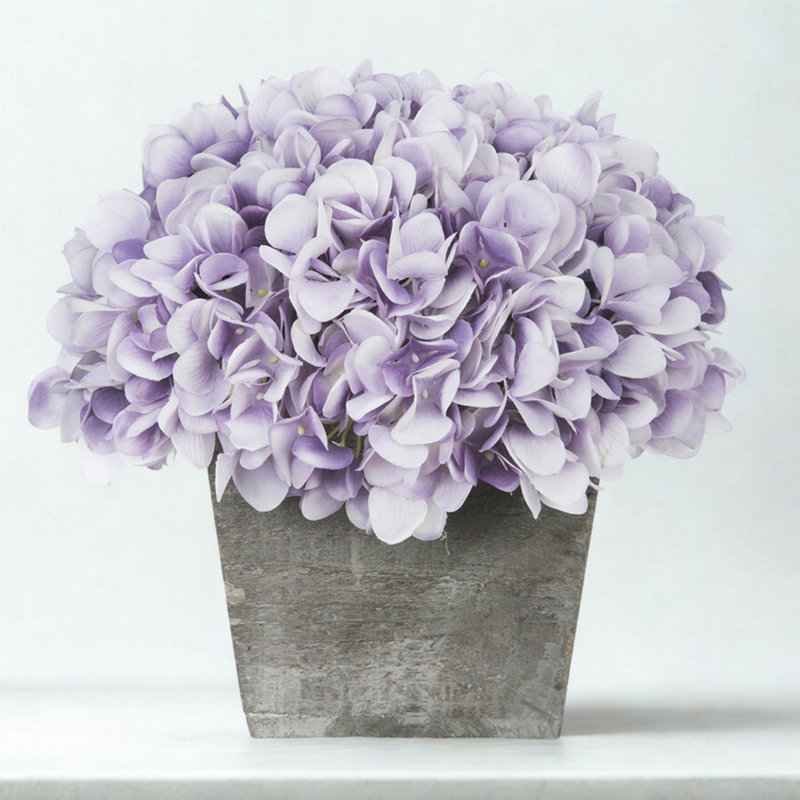Arrangement d'hortensia artificiel en pot, Lavande