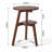 Mid-Century Solid Rubber Wood End Table With 2-Tier Storage Shelf-1191130886