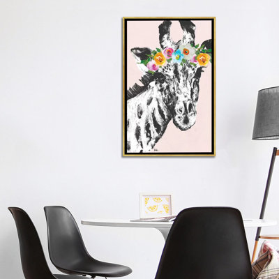 Reproduction d’art, "Flower Crown Giraffe" par Patricia Pinto