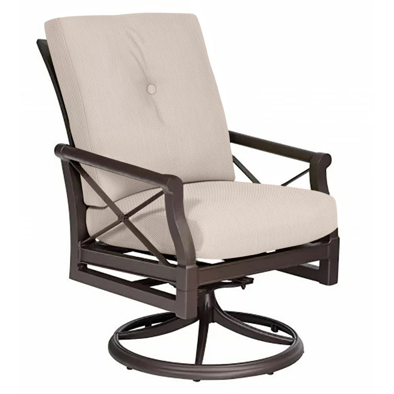 Andover Outdoor Rocker Chair, Canvas Bird's Eye Sunbrella® Canvas, Chestnut Brown