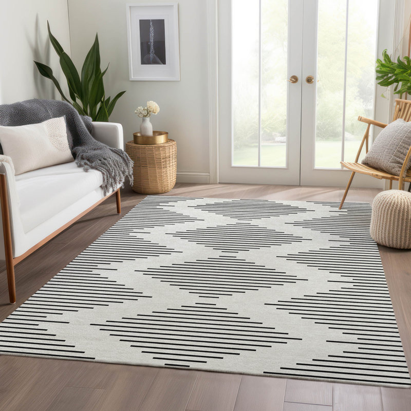 Premium Machine Washable Colmenero AMF1016 Geometric Rug, Rectangle 10' x 14'