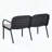 PP Outdoor Loveseat with Water-Repellent Cushion-1323146594