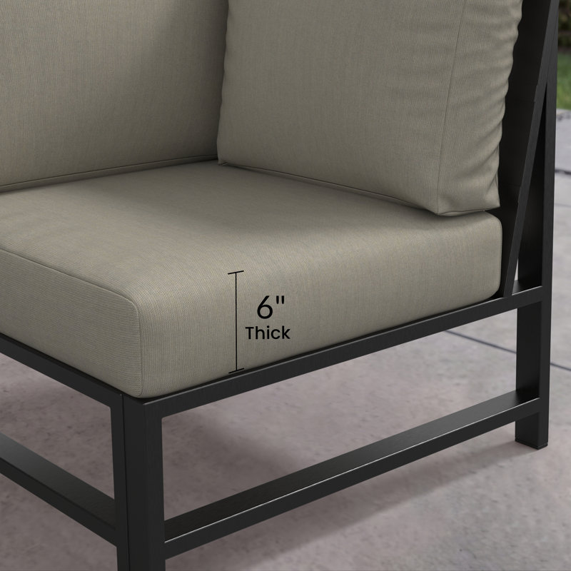 Fauteuil d'angle Oltjana, Palette colombe