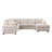 Multi - Functional L - Shaped Corner Sofa With Storage & Convertible Bed Features