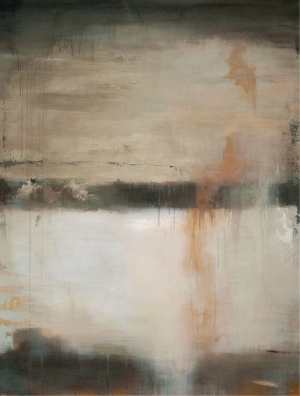 Linear Calm par Keegan Stewart - Peinture, Couche de verre, H 62 po x l 47 po x P 1,5 po