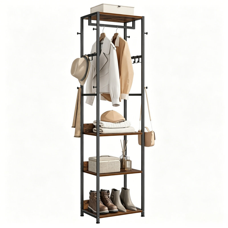 Freestanding 5 - Hook Coat Rack