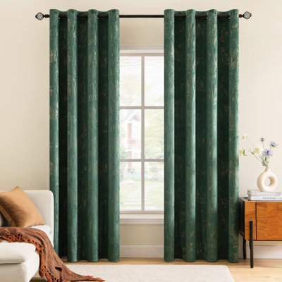 Velvet Blackout Curtain Panel Pair