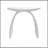 16.5 inch freestanding solid surface arched bathroom stool