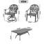 L'ensemble de salle à manger 9 pièces pour patio comprend 2 chaises pivotantes, 6 chaises et une table rectangulaire-88808568