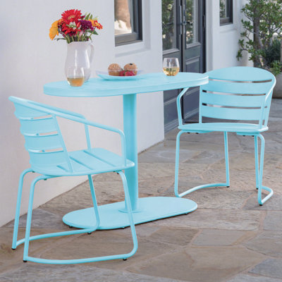Santa Monica Bistro Set - Matte Light Blue