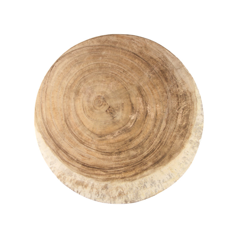 Hebbville Solid Wood Three Leg Coffee Table, H50 x L50 x W40cm